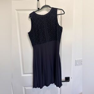 Ann Taylor Black A-Line Midi Dress for Cocktail